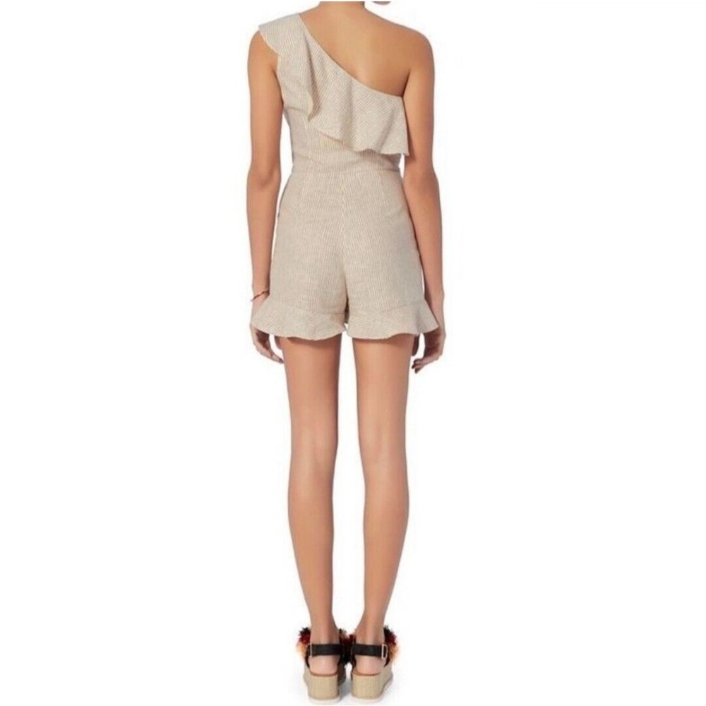 INTERMIX One-Shoulder Beige Ruffle Romper - Picture 11 of 11